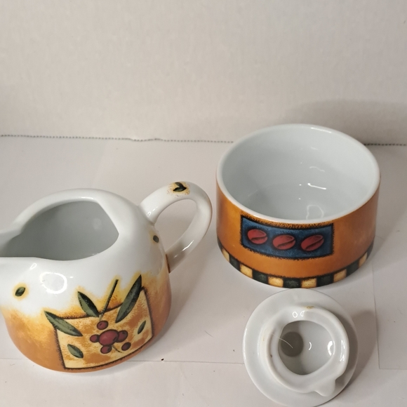 Stackable Coffee Creamer Sugar Bowl French Midcentury Modern. - Picture 6 of 12